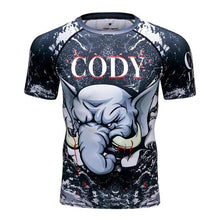 Cody Lundin - "Bull Elephant" - Men's MMA Short Sleeve Compression  Shirt / Rash Guard